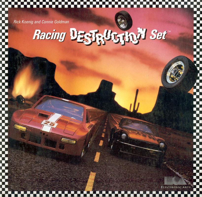 Racing Destruction Set box art for Commodore 64